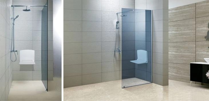 Soft-fall Folding Plastic Wall Mounted Shower Seat Uk For Disabled And Seniors
